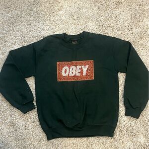Dark Green OBEY Crewneck
